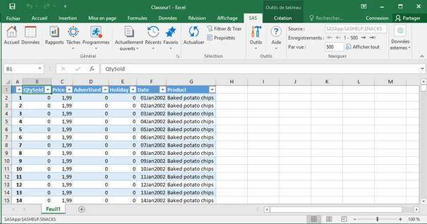 SAS Add-in for Microsoft Office