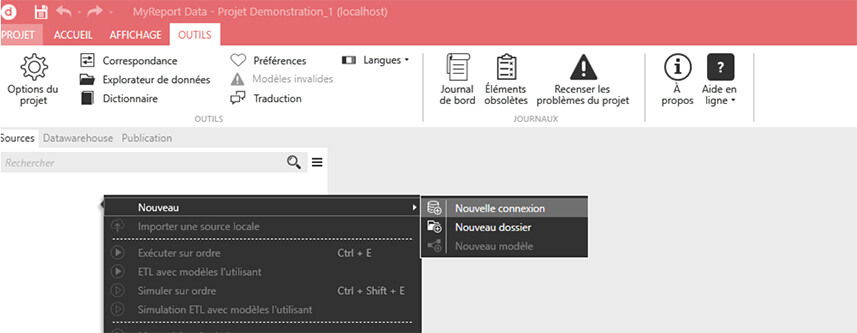 Comment intégrer un fichier XML dans MyReport Data ?