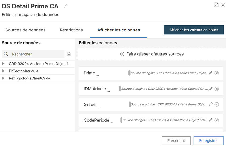 Les rapports dans l'outil de rémunération variable Varicent