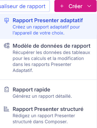 Les rapports dans l'outil de rémunération variable Varicent