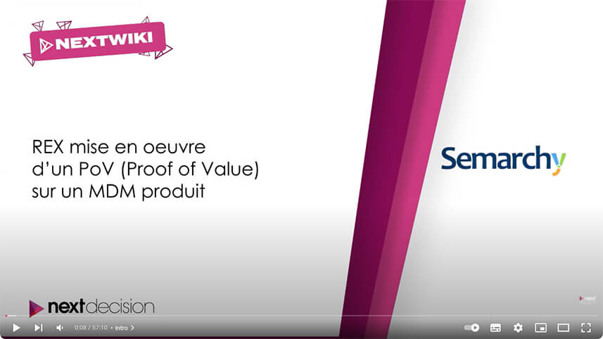 REX Mise en oeuvre d'un PoV sur un MDM Produit