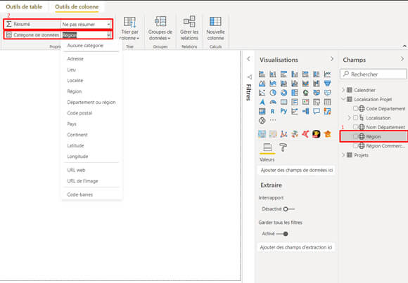 La cartographie dans Power BI