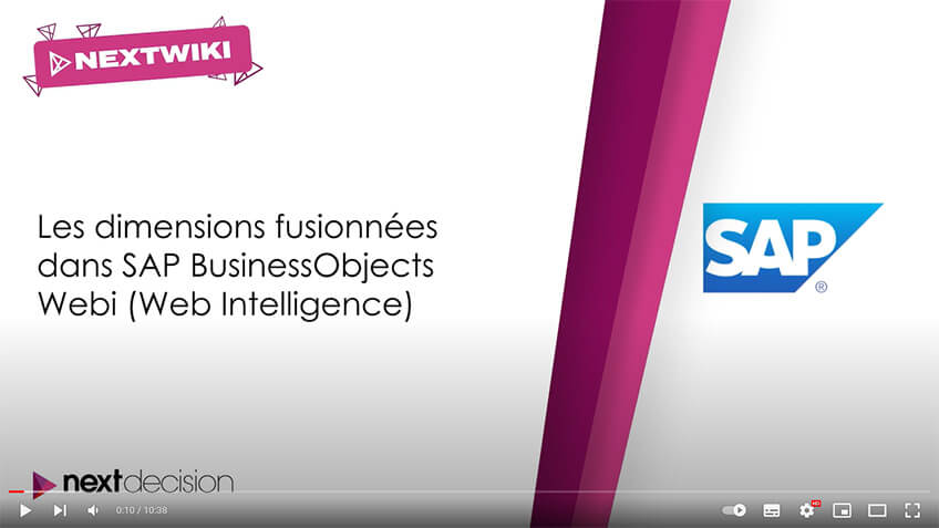 Les dimensions fusionnées sous SAP BusinessObjects Webi