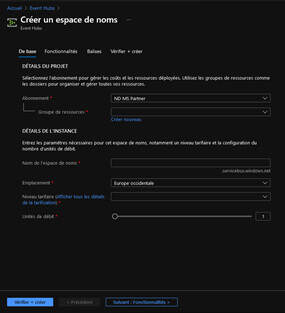 Mise en place d'un système Logic App et Event Hub