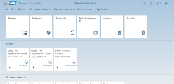 SAP BO BI 4.3 nouvelle interface
