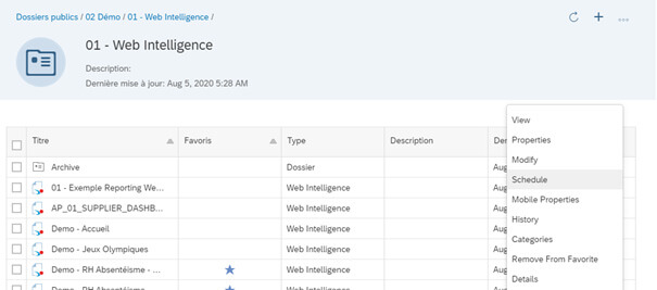 SAP BO BI 4.3 nouvelle interface